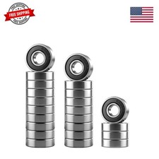 50 Pcs 608 2RS Ball Bearings,Bearing Steel and Double Rubber Sealed Miniature...