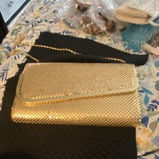 Gold Metallic Mesh Geometric Shoulder bag authentic vintage 90s