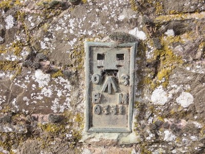 Photo A3 Ordnance Survey Flush Bracket G331 East Mains/NT5647 This can  c2016