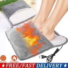 Winter USB Warmer Foot Shoe Plush Warm Electric Slipper Feet Heated Washable New