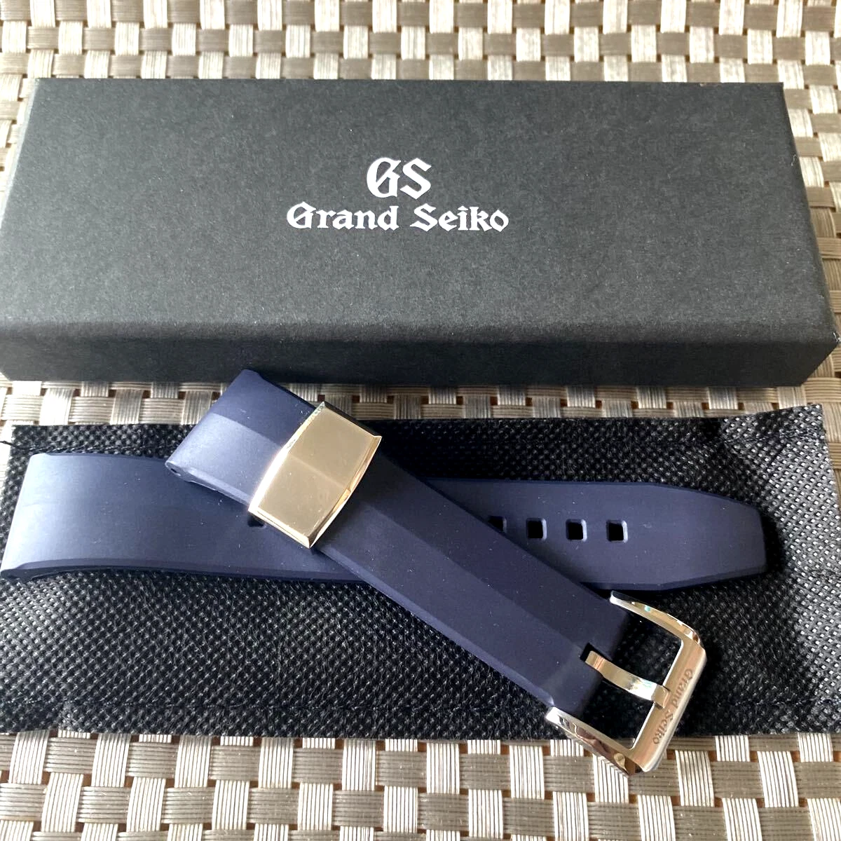 Grand Seiko ネイビー レザーストラップ　22mm 非売品 Seiko Blue 22 mm Band Width Wristwatch Bands for sale | eBay