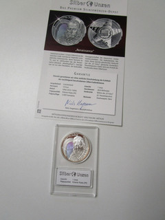 GRECIA moneta in argento 925 PP (1 oncia) 10 euro 2019 "Rinascimento"