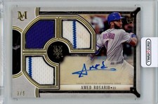 2018 Topps Museum Collection Amed Rosario Triple Relic Auto /5