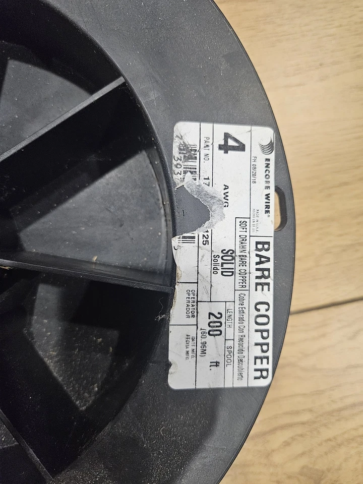 Solid Bare Copper, 4 AWG, 200 FT Encore Wire, Soft Drawn Bare Copper - Image 3 of 3