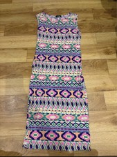 Sara Fashion Bodycon Dress Size Medium Aztec Print Stretch