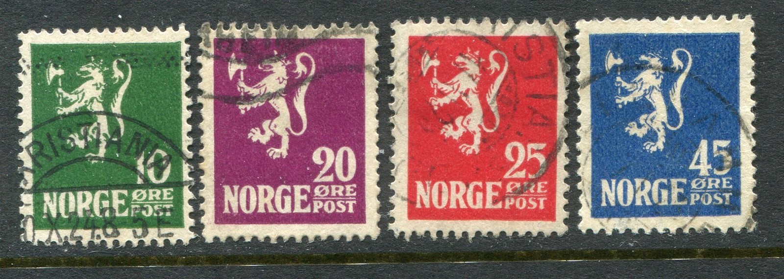 Norway #100-103 Lions Complete Set [Used]