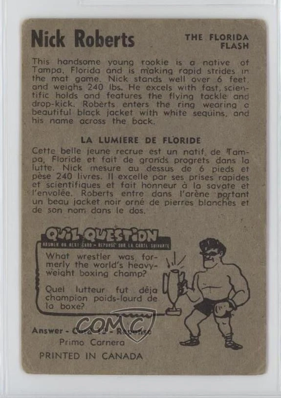 Parkhurst Wrestling Nick Roberts #14 1954-55 Foto 2 de 2