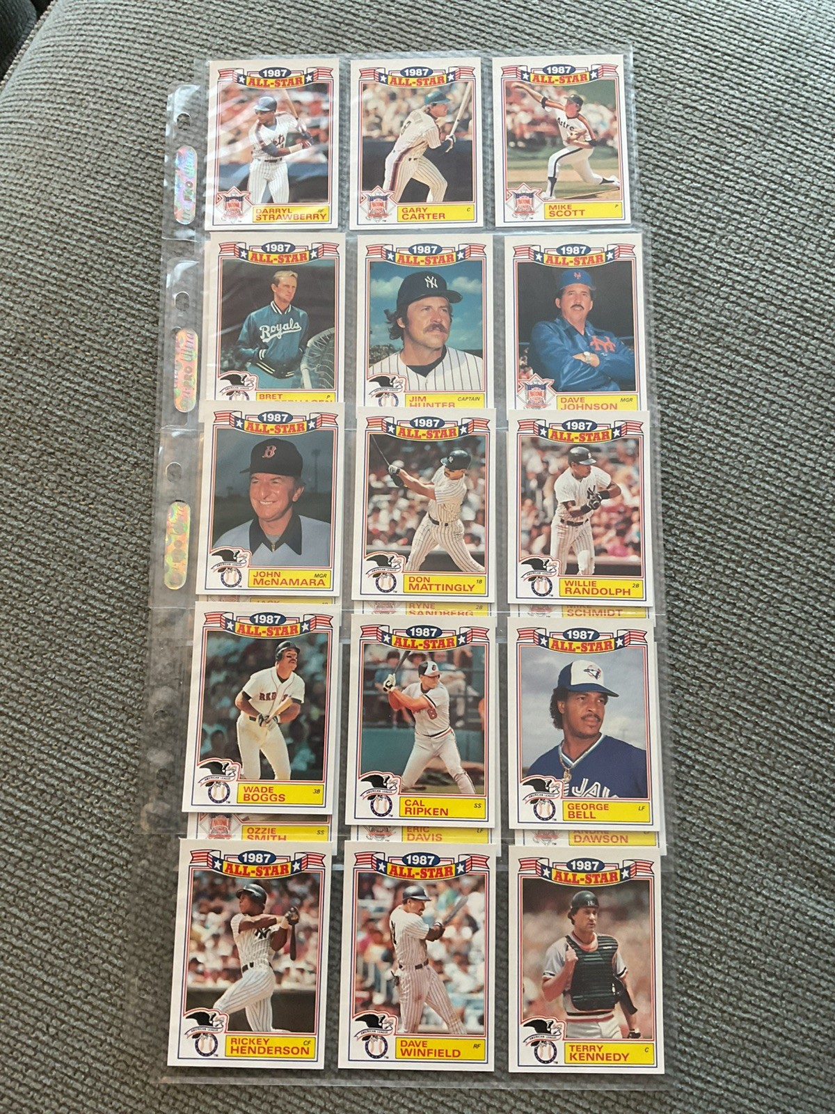 1988 Topps 1987 All-Star Glossy Baseball Cards Complete 22 Card Set NM