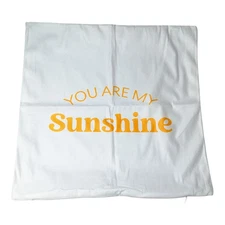 Very Cute You Are My Sunshine Pillowcase 2 Pillowcase Pack White and Yellow 