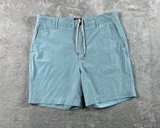Faherty All Day Shorts Men 35 Blue Drawstring Stretch 7" Inseam Casual Chino