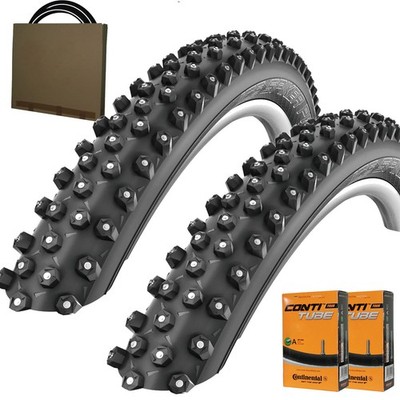2x Schwalbe Stollen MTB WINTER Spikes Reifen Ice Spiker Pro 26-29'' m/o Schlauch