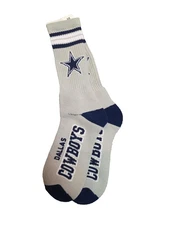 Stripe Adult Team Logo & Colors Crew Dress Socks Footwear for Men and Women Game