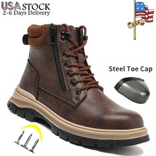 Safety Shoes Men Steel Toe Boots Anti-Puncture Anti-smash Construction Work Shoe
