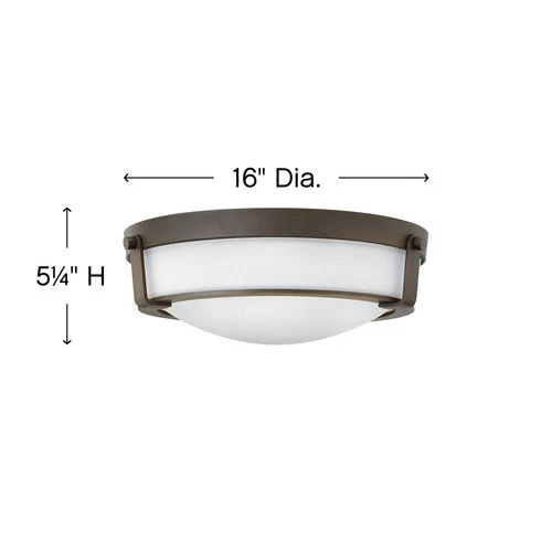 Hinkley Hathaway 16"W Olde Bronze Ceiling Light - Picture 5 of 6