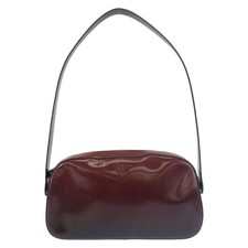 Prada Patent Leather Shoulder Bag Women Brown One Size