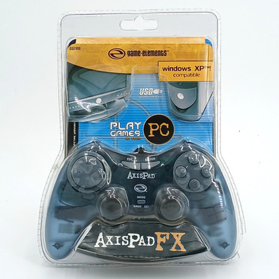 Axispad Colors FX Wired USB Game Controller 8 Button Joystick D-Pad Clear Blue