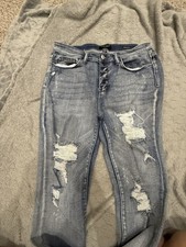 Judy Blue Jeans Womens 13/31 Blue Medium Wash High Rise Skinny Button Fly