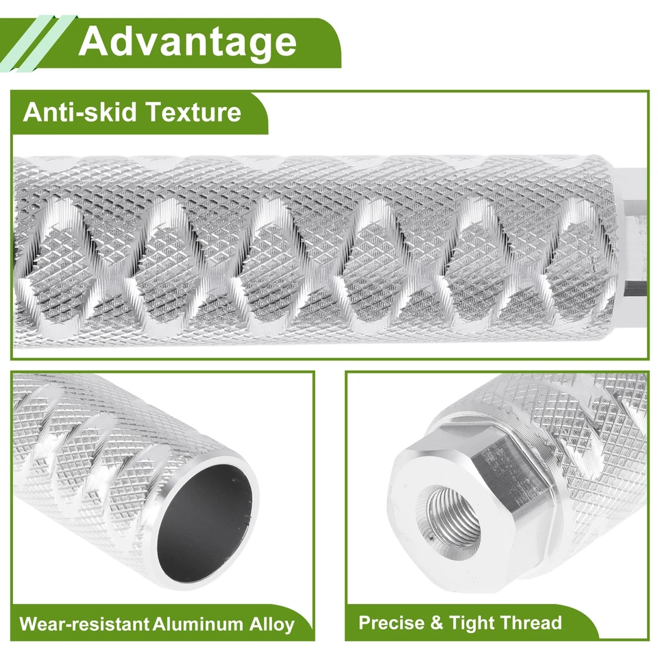 4Pcs Estribos antidesliz Al 100mm circular para asiento trasero 3/8" plata - Imagen 4 de 4