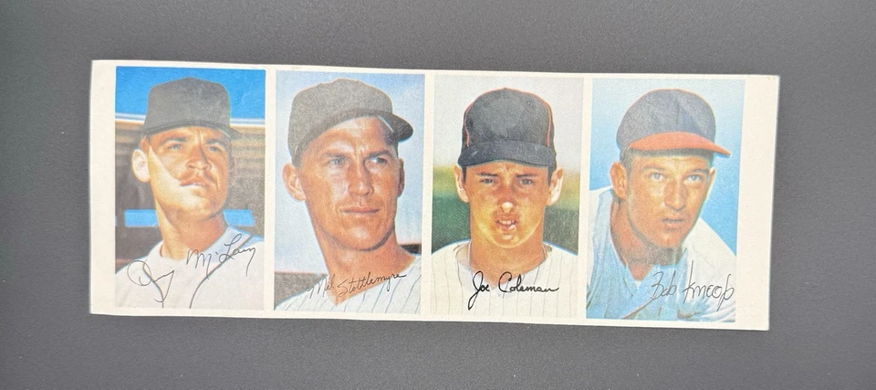 Sello fotográfico vintage 1969 tiras de béisbol sin cortar de 36 jugadores - casi como nuevo Foto 3 de 4