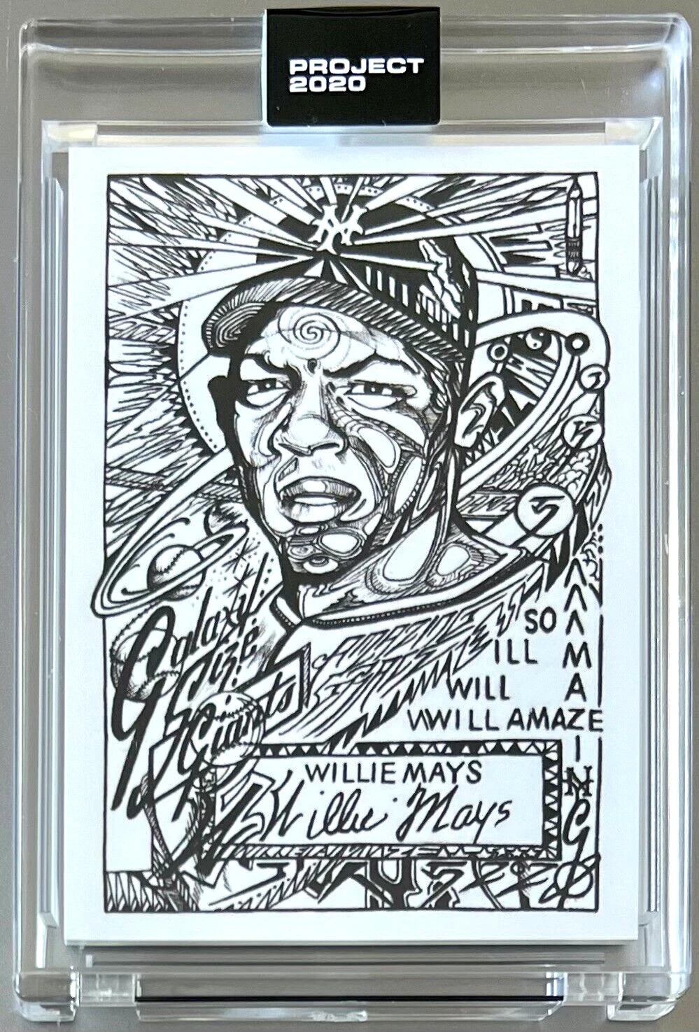 Willie Mays by JK5 #48 Topps Project 2020 - 1952 Topps Rookie Art