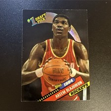 1992-93 Topps Archives Hakeem Olajuwon #4 Houston Rockets #1 Draft Pick