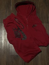 Nike Tech Fleece Red Set Black/Red Size S