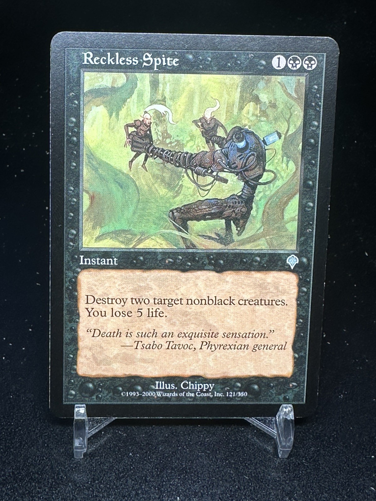 MTG Invasion Reckless Spite 121/350 Uncommon Black 2000