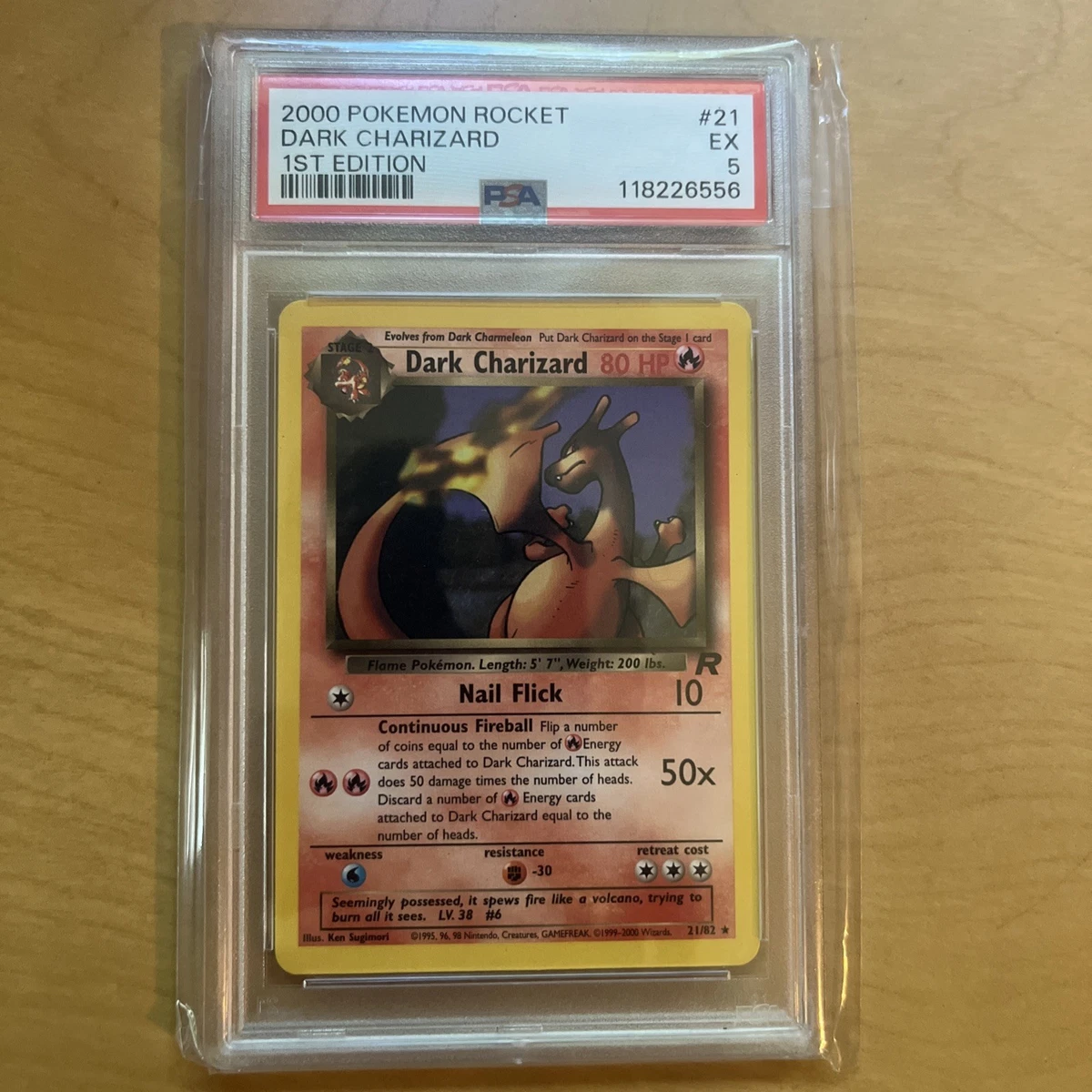 Charizard Pokémon TCG Team Rocket Rare Collectible Individual Card