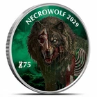 Colorized Zombucks World Necrowolf Silver 1oz Round ~ only 1200 Mintage