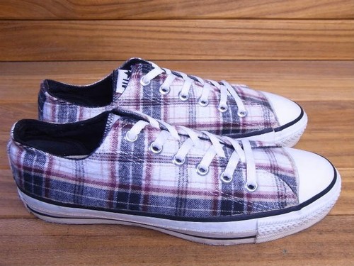 Converse USA Made All Star Low Cut Check Flannel US 7 1/2 Without Box - Picture 2 of 12