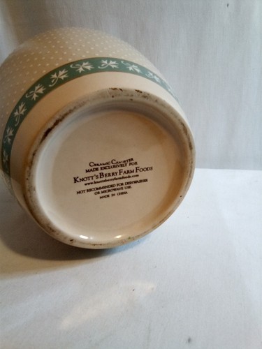 Vintage Ceramic Canister. Beautiful Design Made For Knott’s Berry Farm Foods. - Picture 6 of 11