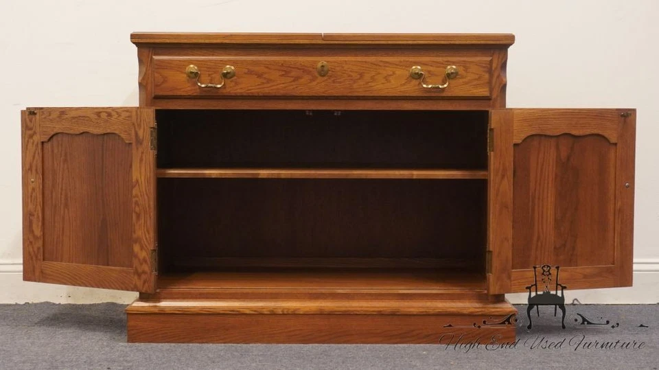 PENNSYLVANIA HOUSE Carvalho Maciço Estilo Country Rústico 74" Flip-Top Servidor Buffet... - Imagem 2 de 4