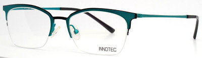 INNOTEC by OGI Sutter 5323 Teal Black Womens Semi Cat Eye Eyeglasses 51-18-140