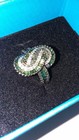 Genuine GREEN & WHITE DIAMONDS Diamond Ring SIZE 7 — photo 1