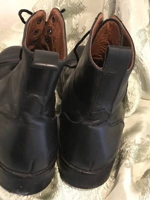 Vintage Dockmasters Boots Italy Black Lace Up Leather Round  display picture 1