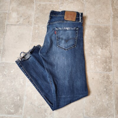 Levi's 504 Straight Stretch Jeans Leather Tag Men's 34x32