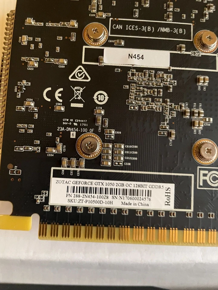 NVIDA GTX 1050 2GB video card - qty=2 available sold separately - Image 2 of 3