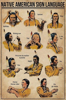 Native American Sign Language Home Decor Wall Decor