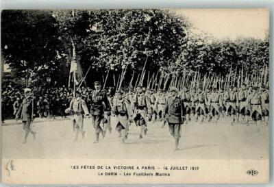 39474457 - Paris Fete de la Victoire le Defile les Fusilliers Marins 14.7. 1919