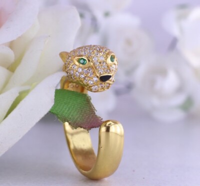 Panther Ring,Panther Head Ring,925 Sterling Silver Ring, Animal