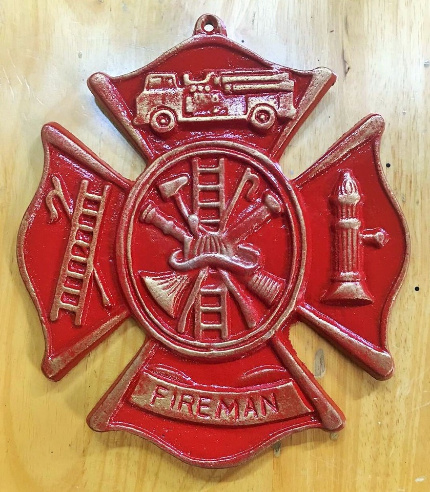 hand-painted-red-fireman-plaque-maltese-firefighter-cross-cast-iron-8