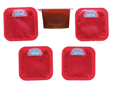 (18,27 /1kg) Heinz Sweet und Sour Sauce  15 x 25 g  Süß- saure Sauce Dip Pots