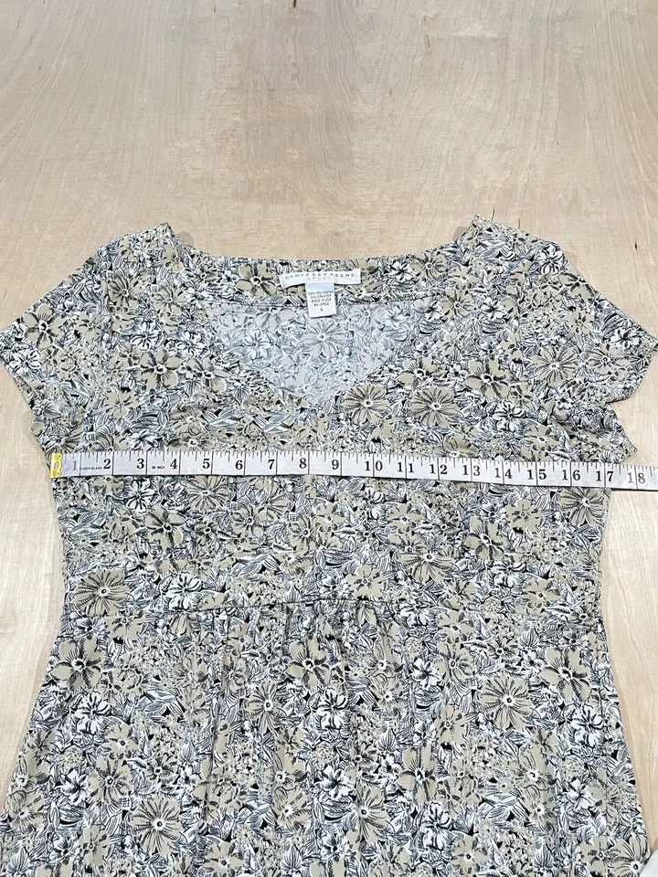 Top Geoffrey Beene Sport Mujer Floral Manga Corta Multicolor Talla Grande Foto 3 de 4