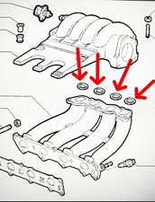 Kit guarnizioni collettore aspirazione Punto Sporting/Lancia Y Elefantino Rosso