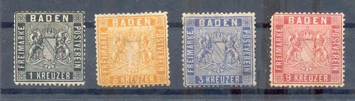 Baden 9/12 Set With 10c MH (13103