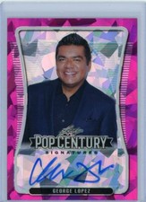 2020 Leaf Pop Century Signatures Pink Cracked Ice #BA-GL1 George Lopez #2/6