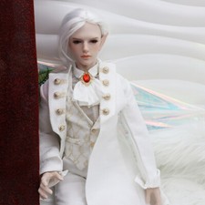 1/3 BJD Muñeca Conjunto Completo SD Resina Articulada Hombre ELF OREJAS Maquillaje Peluca Ropa Zapatos