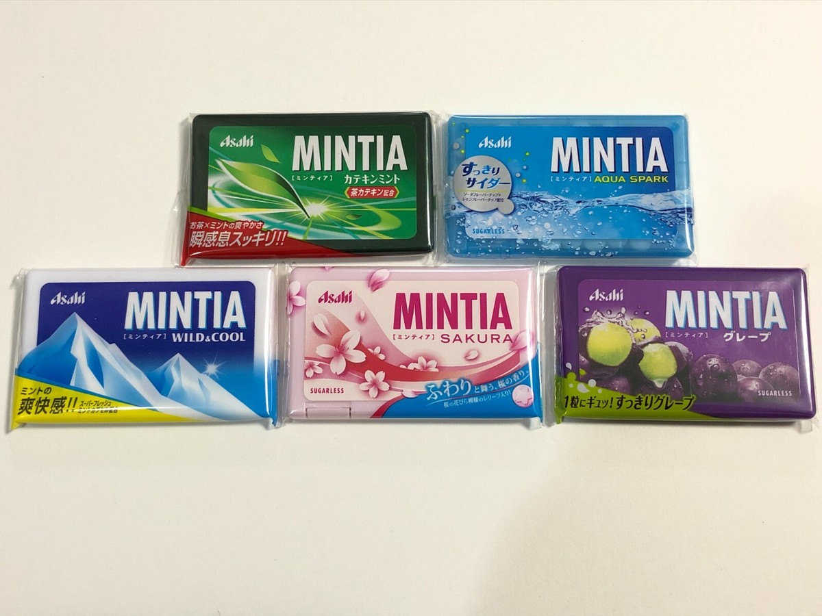 Asahi Mintia Japanese Candy Mints Sugar Free 50 Tablets Green Tea 