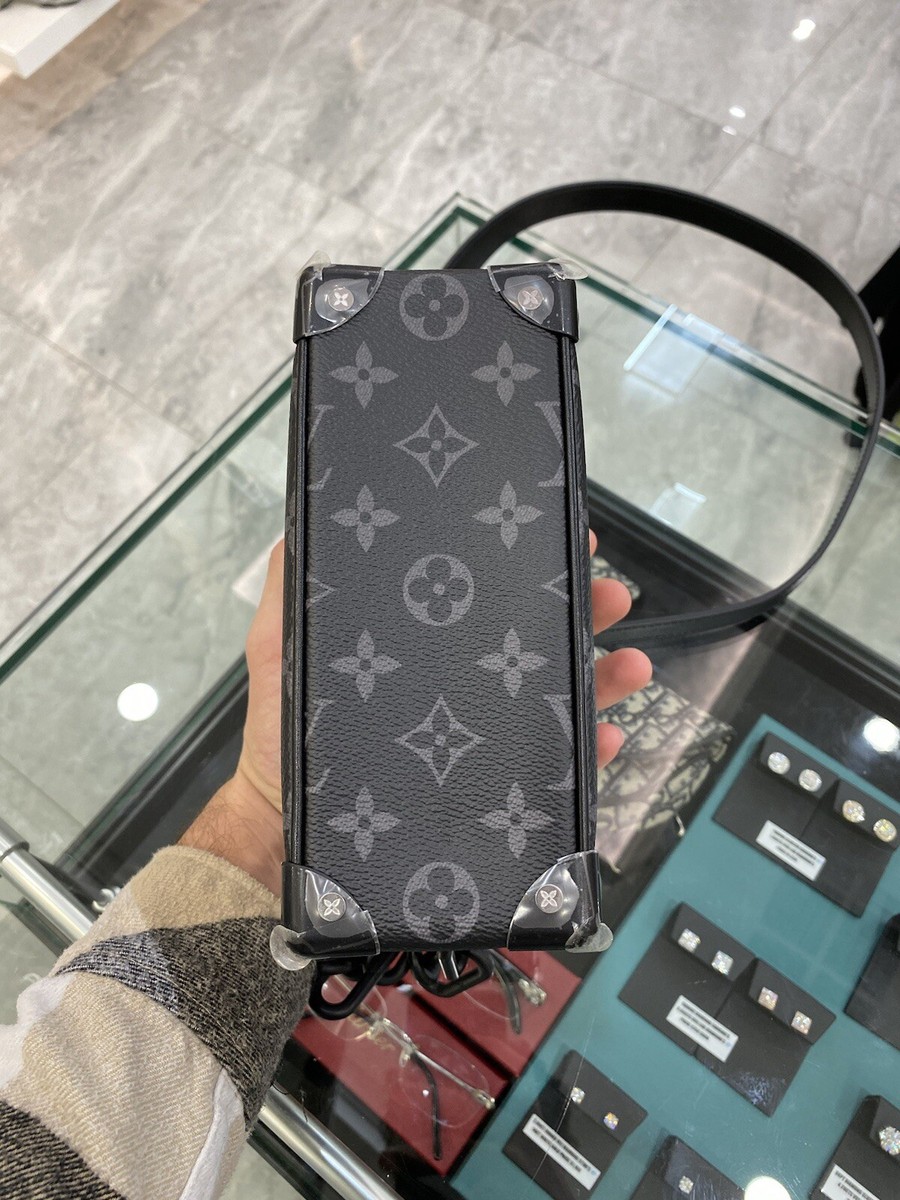 Louis Vuitton Soft Trunk Mini Shoulder Bag Black Canvas