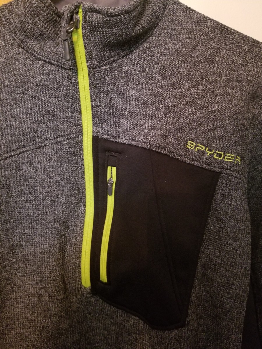 Spyder Active Sports Menu0026#039;s Bandit Half Zip Mid-Layer Jacket | eBay